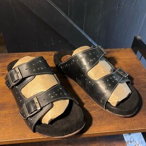 Freebird by Steven Black Leather Sandals-Asher